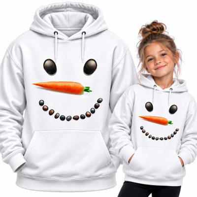 BLUZA Z KAPTUREM  ŚWIĄTECZNA  SNOWMAN FACE
